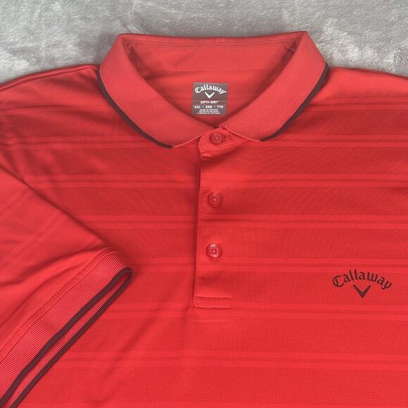 Callaway Polo Shirt Mens 2XL XXL Red Opti-Dri Golf Performance Moisture Wicking - Picture 1 of 10
